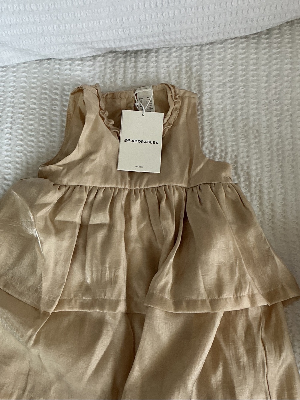 H&M Beige Kids Dress 18 months nwt